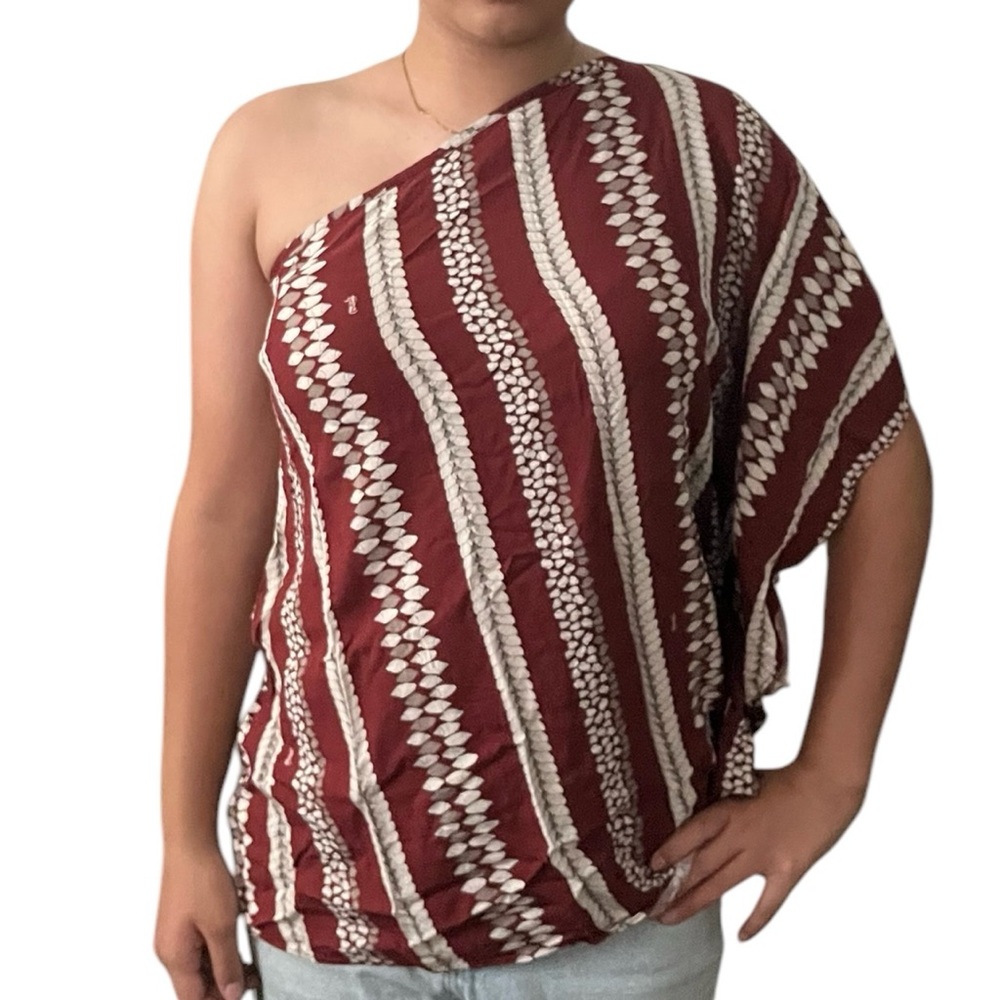 Hina Kahelelani Shells Hawaiian One Shoulder Top XS